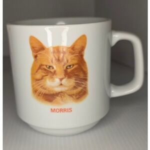 Vintage Morris the Cat Coffee Mug Decorated by Papel Cat Lover Classic